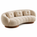 Soffa med rundade armstöd och djup sits – beige